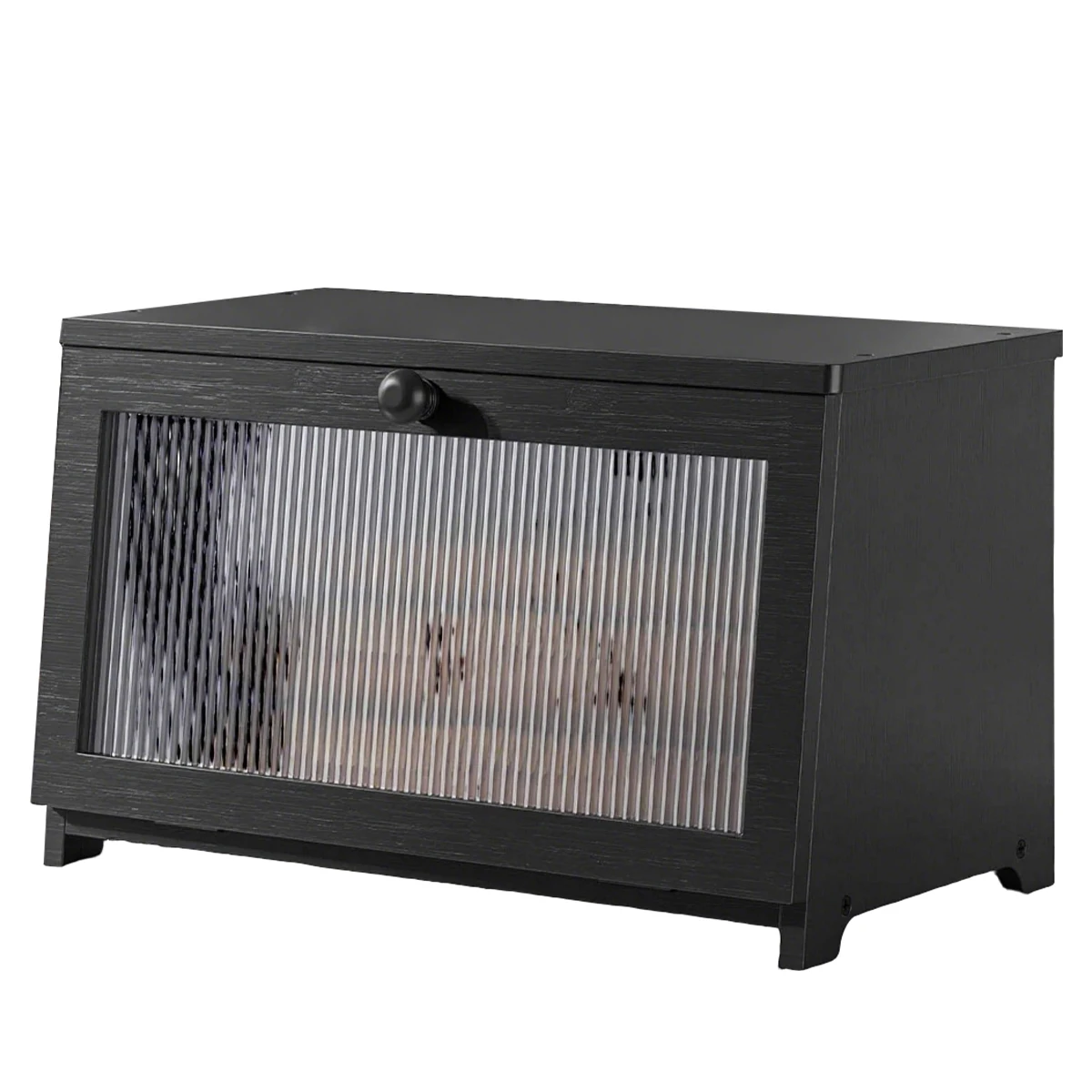 

Большая современная угловая бамбуковая хлебница с прозрачным акриловым окном — хранилище на кухонной столешнице (белый/чай/черный)