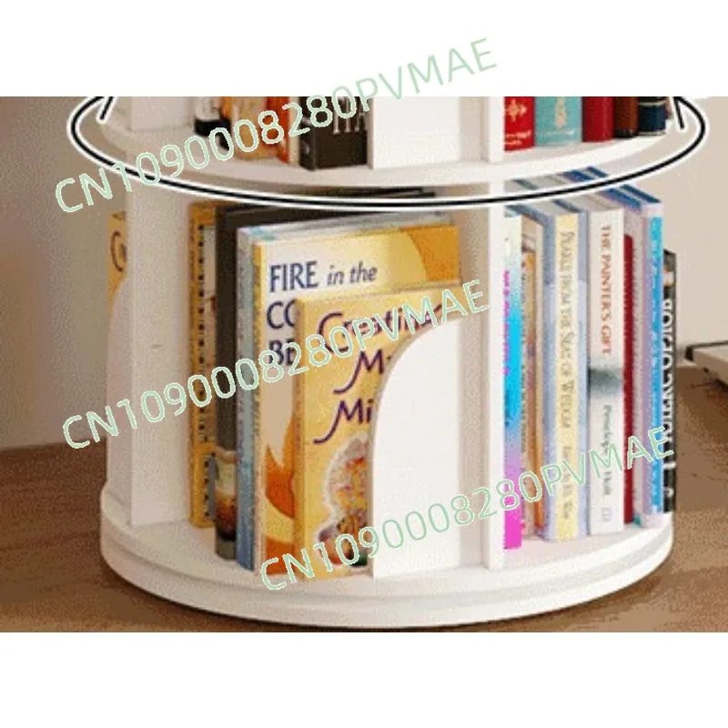 

Вращающаяся книжная полка для детских иллюстрированных книг, простая домашняя полка для гостиной, экономит место, простой напольный стеллаж для хранения книг.