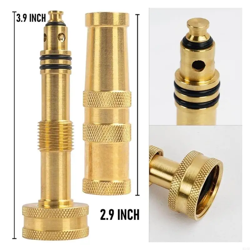 Outdoor Rinsing Hose Nozzle in Brass for Garden Watering Use Work Daily B03E