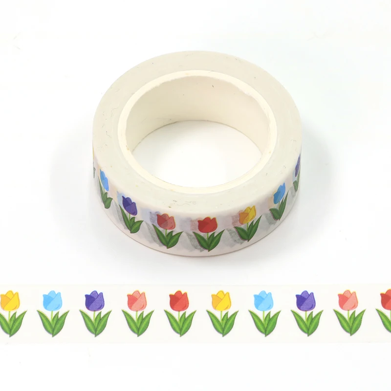 Nový 1ks 15mm*10m pestrý velikonoce květinová dekorační washi tapes scrapbooking úřad zásoby washi páska nálepky