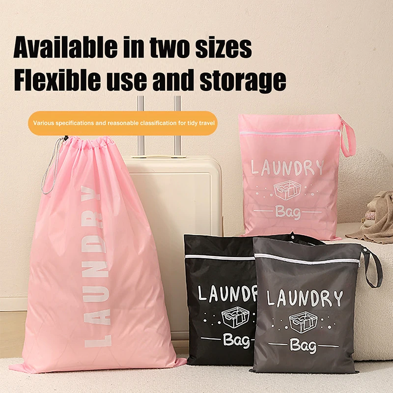 Portable Dirty Clothes Drawstring Bag Laundry Bags Oxford Waterproof Storage Pouch Swimming Fitness Beach Clothes Organizer Bag