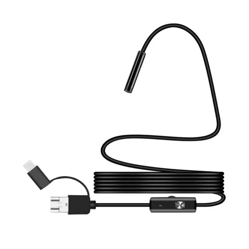 

TYPE C USB Mini Endoscope Camera 7mm 2m 1m 1.5m Flexible Hard Cable Snake Borescope Inspection Camera for Android Smartphone PC