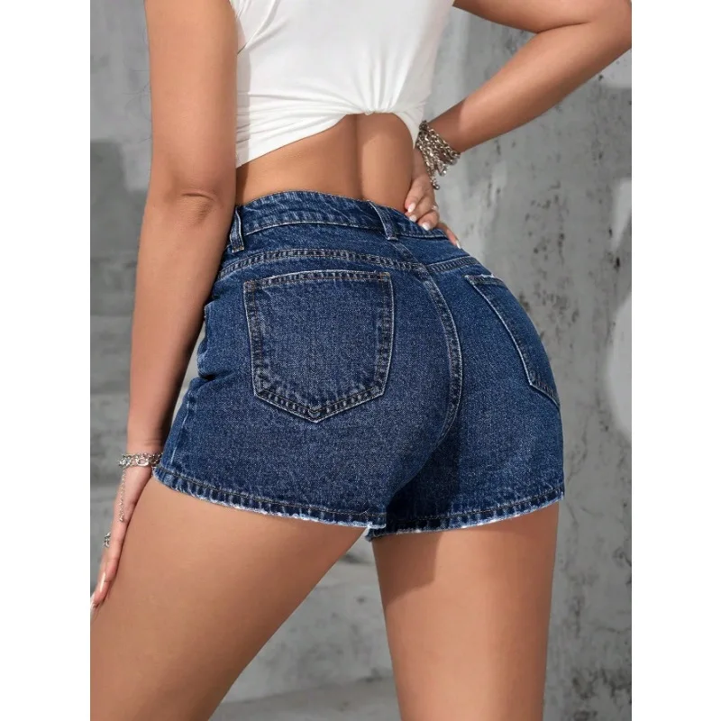 Y2k Shorts Denim Shorts Women Ripped Light Wash High Waisted Vintage Street Style Elastic Comfortable Fit view 3