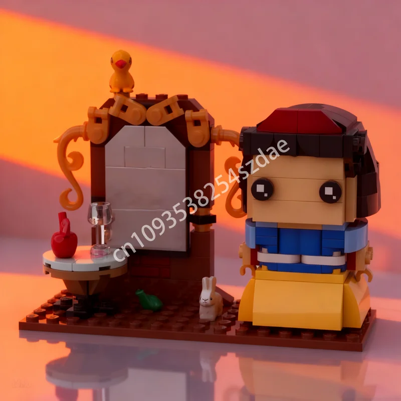 194 قطعة MOC سنو وايت Brickheadzed نموذج اللبنات العمارة الإبداعية هدايا عيد الميلاد فكرة الطوب الاطفال اللعب عيد ميلاد #1