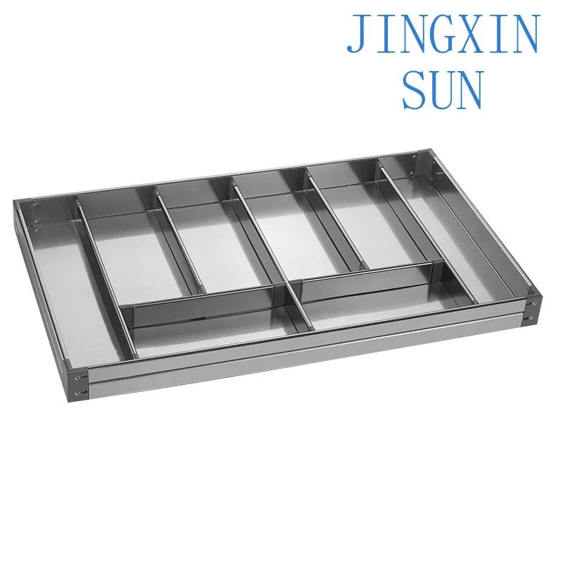 Manufacturer pull basket wholesale kitchen cabinet single layer tool basket built-in partition storage seasoning