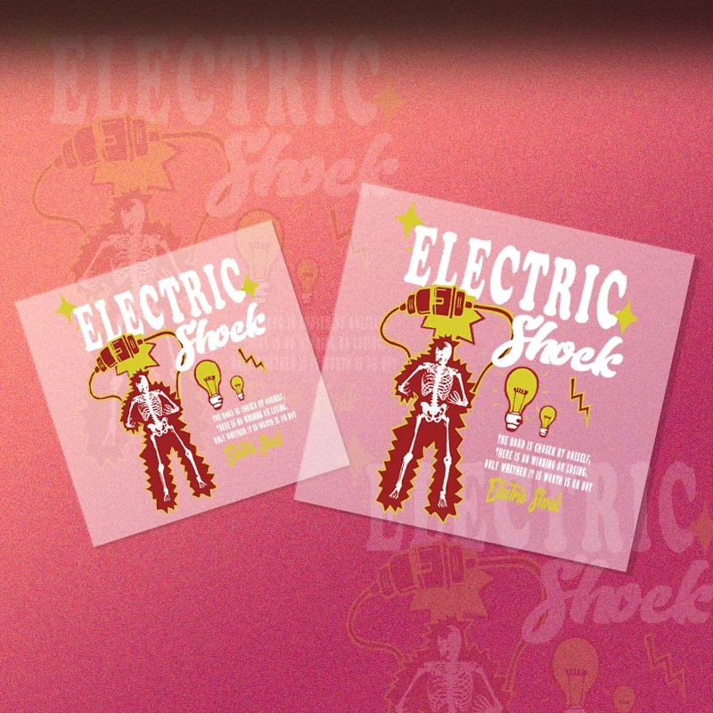 

Car personalized electric shock people PVC stickers scratch stickers car door car window waterproof decorative stickers