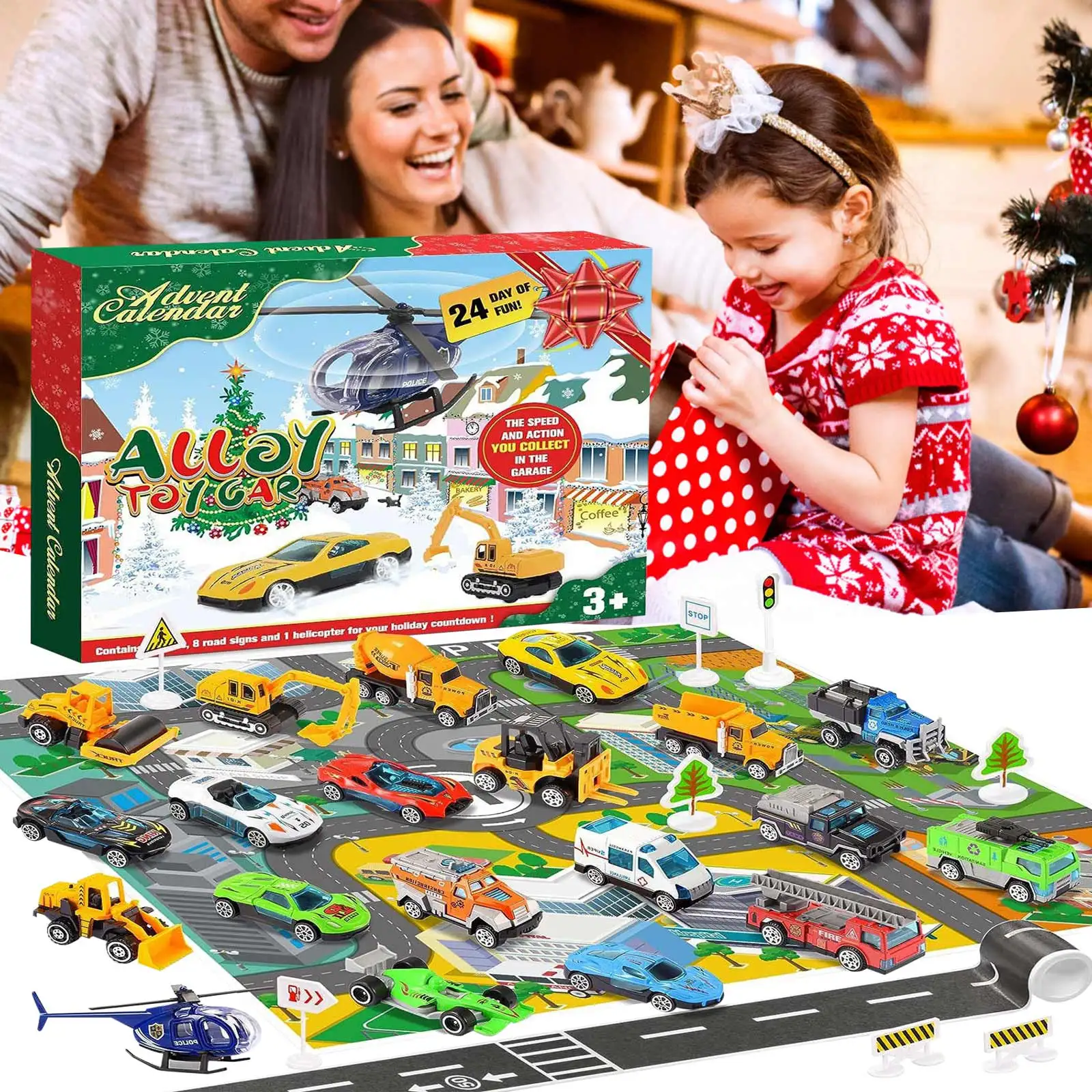 الموقتات البصرية للأطفال عيد الميلاد العد التنازلي صندوق تقويم القدوم 24 يوما مفاجأة لعبة Unboxing الدمى لمؤقت ميكانيكي لطيف #4