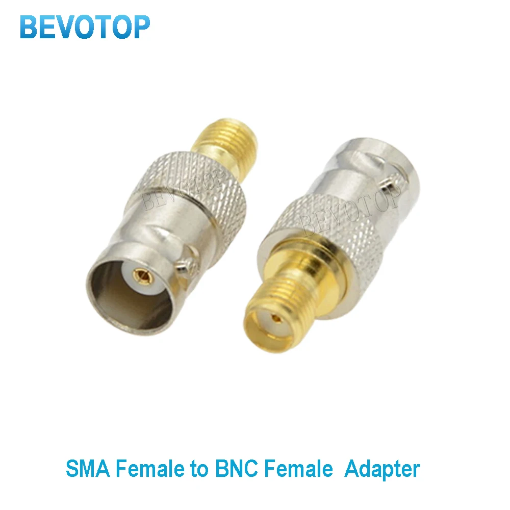 10PCS Q9 BNC To SMA Male Female Straight Connector SMA Male Female To BNC Male Female Nickel Plated Brass Coaxial RF Adapters