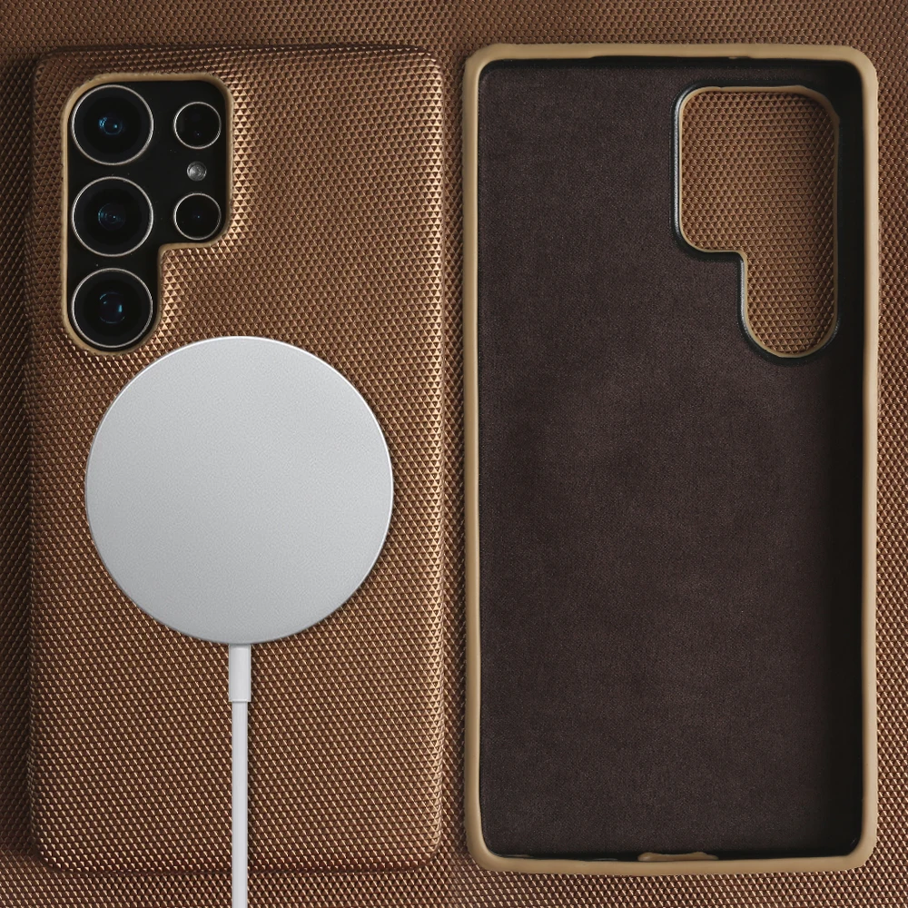 for Magsafe Luxury Leather Magnetic Phone Case For Samsung Galaxy S26 Plus S25 Edge S24 S23 Ultra S22 S21 FE S20 Note20 5G Cover
