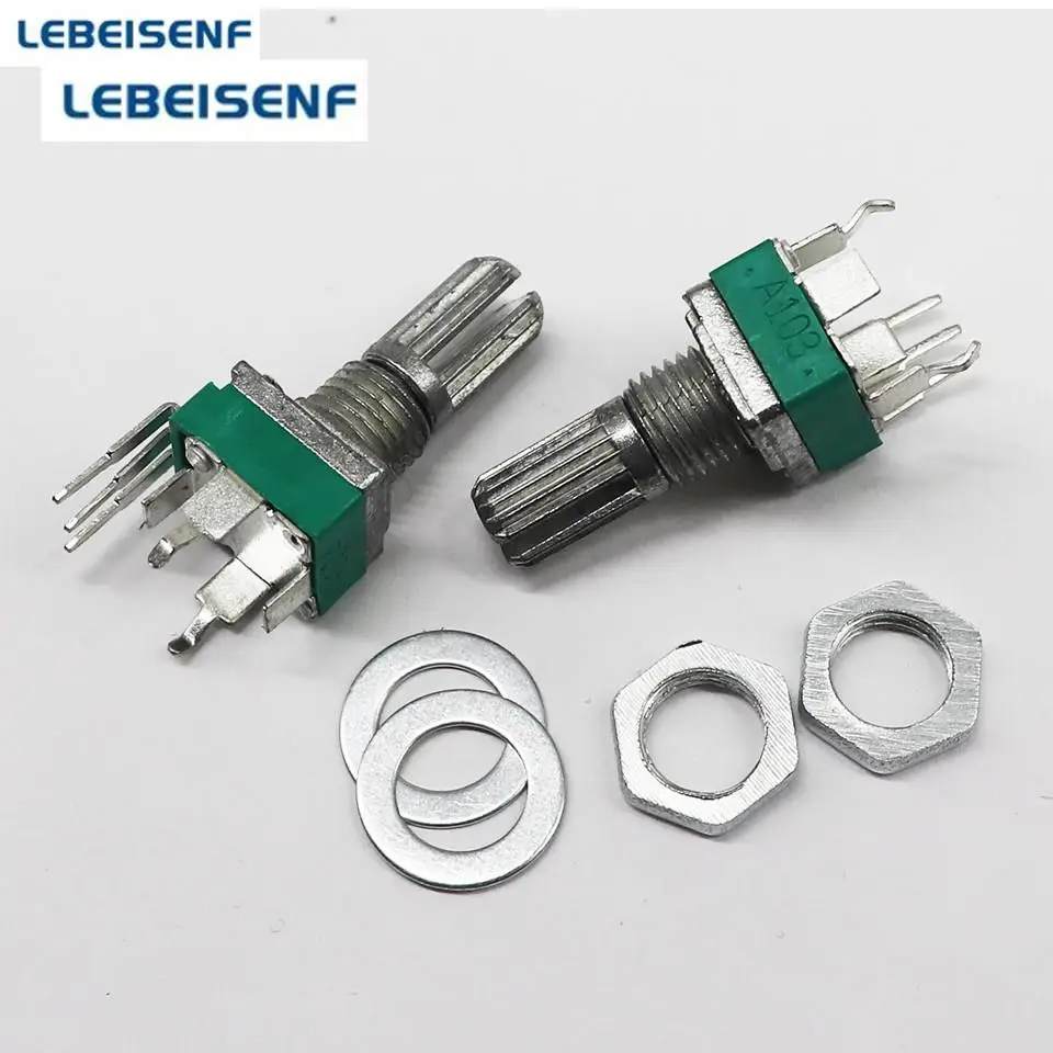 5pcs/lot Sealed RK097N single vertical potentiometer B10K  B100K-A10K A100K handle 15MM flowers