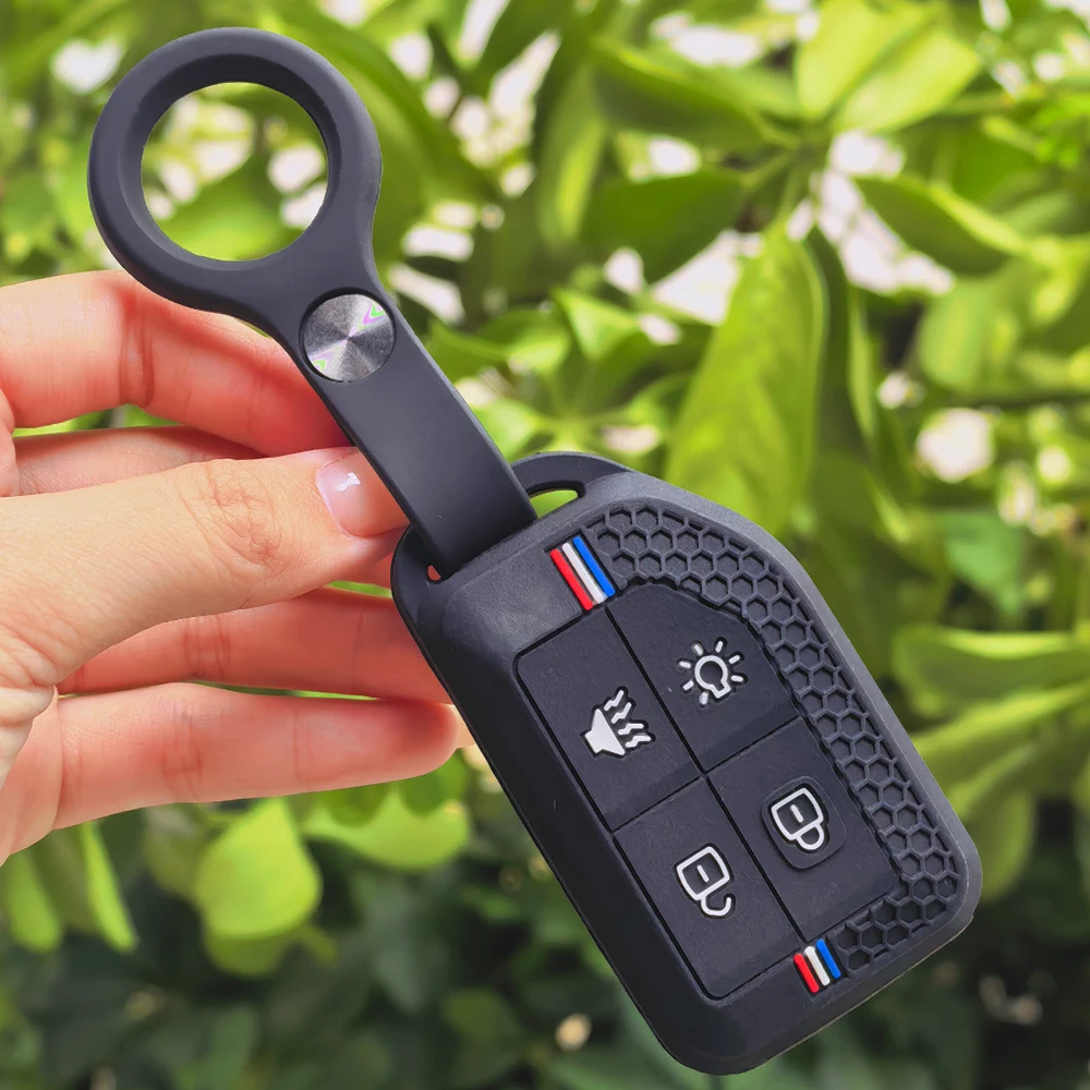 4 Button Silicone Smart Remote Car Key Chain Ring Cover Case Shell Protector For Volvo Truck FH16 CARGO 555 FM Interior styling