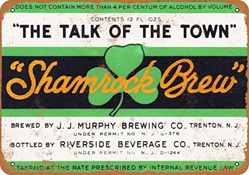 Metal Sign - 1933 Murphy Shamrock Brew Beer - Vintage Look