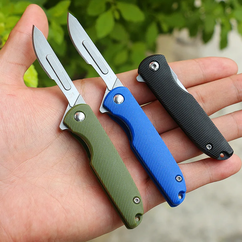 Multicolor ABS Handle Folding Knife Outdoor Survival Camping Emergency Tools EDC Pocket Utility Scalpel Knife Small Box Cutter