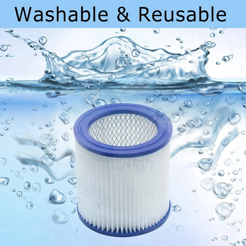 2 PCS Reusable Filter As Shown Plastic For Shop-Vac 9032933 Ash, Vacuum Cleaner Accessories