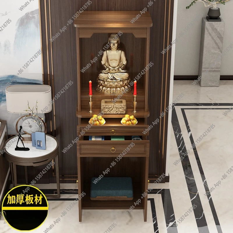 

Buddhist shrine offering table household shrine stand cabinet Buddhist cabinet offering table retro Bodhisattva God of Wealth