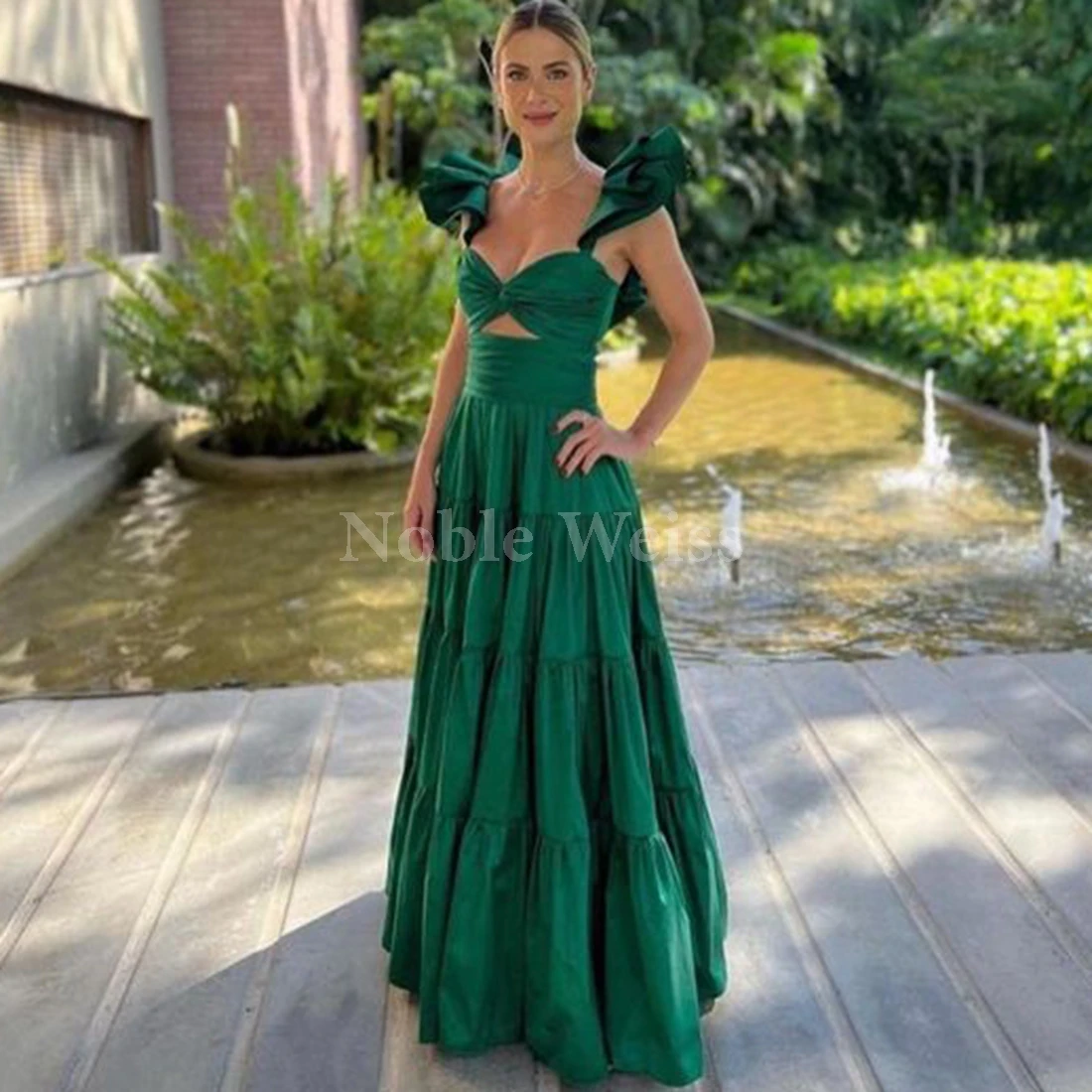 恋人サテン A ラインイブニングドレスエレガントなパーティードレス女性のためのカスタマイズ