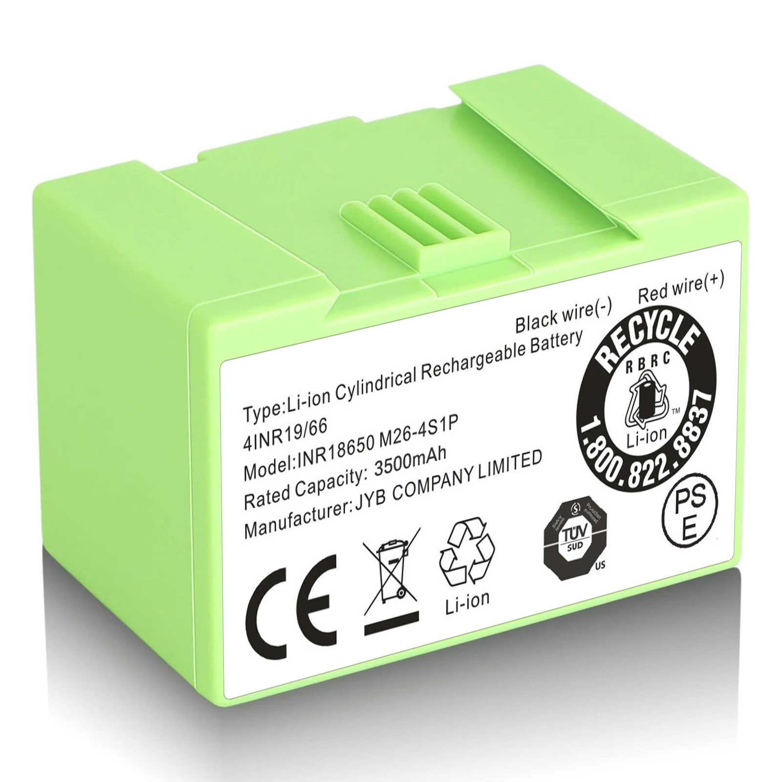 4000mAh 14.4V High Capacity Li-ion Battery for iRobot Roomba i7+  i4+ i4 i3+ i3 e5 e6,  Battery Pack for Robot Vacuum Cleaner