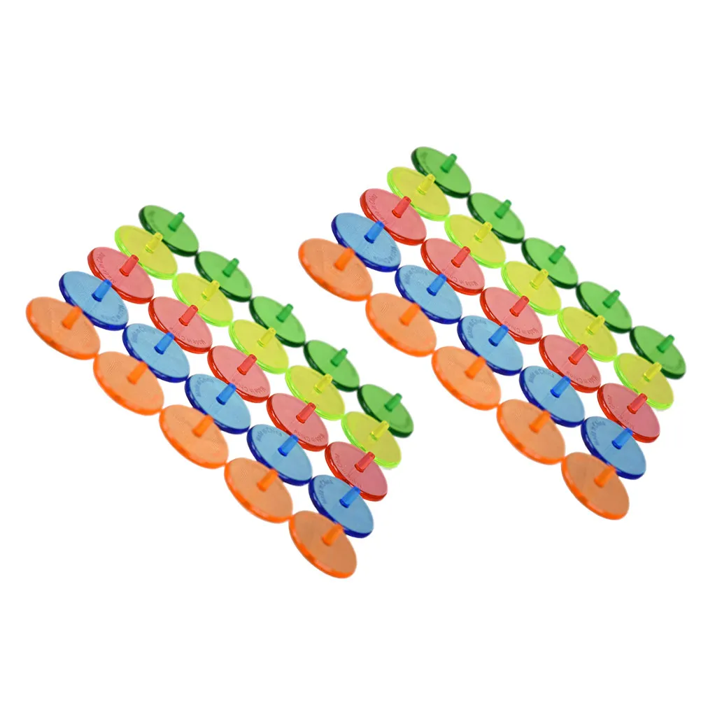 

100Pcs Round Transparent Plastic Golf Ball Markers Golf Positioning Tools High Durability Fine Craftsmanship Lightweight