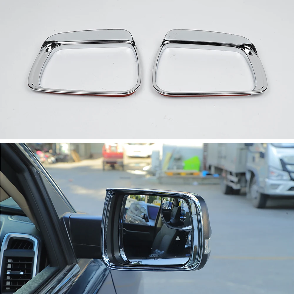 

For Dodge Ram 2018+ Car Rearview Mirror Frame Trim Styling Exterior ABS Auto Molding Accessories