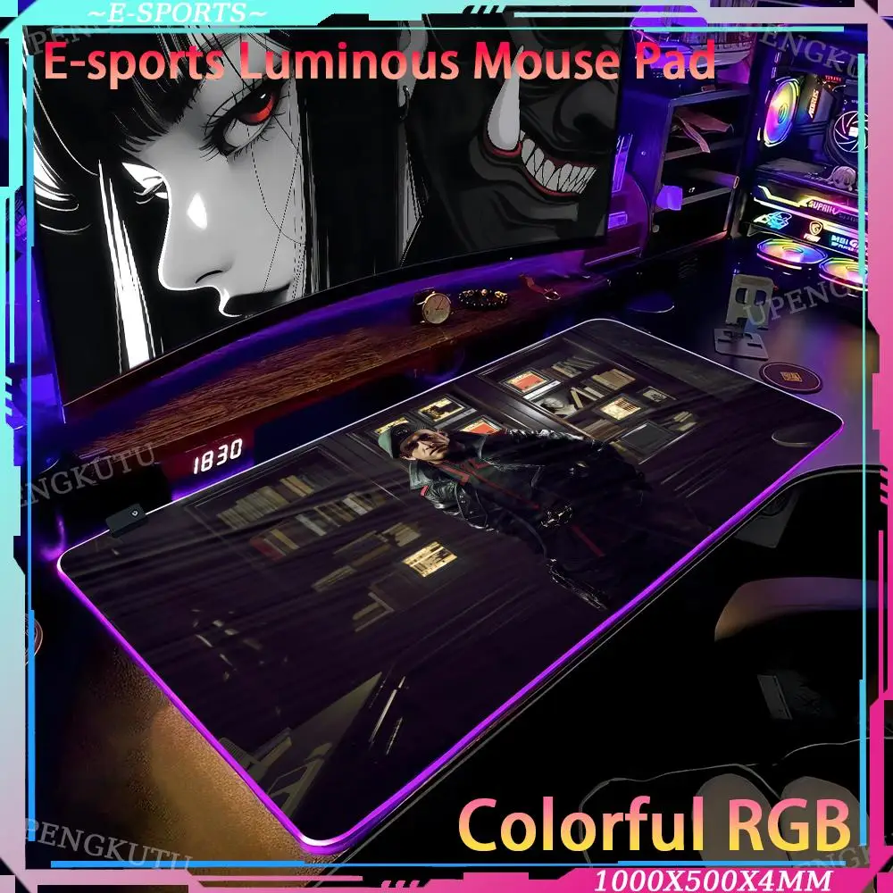 Tempest Rising Mouse Writing accessories Rubber non-slip Pad RGB Luminous desk pad Computer game Gaming keyboard pad mouse pad