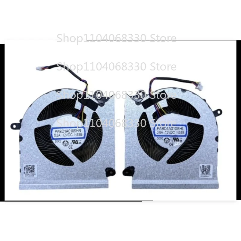 QW   Replacement CPU GPU Cooling Fan Cooler For MSI Vector 16 HX MS-15M3 MS-15M4 PABD1A010SHR N538 PABD1A010SHL N539