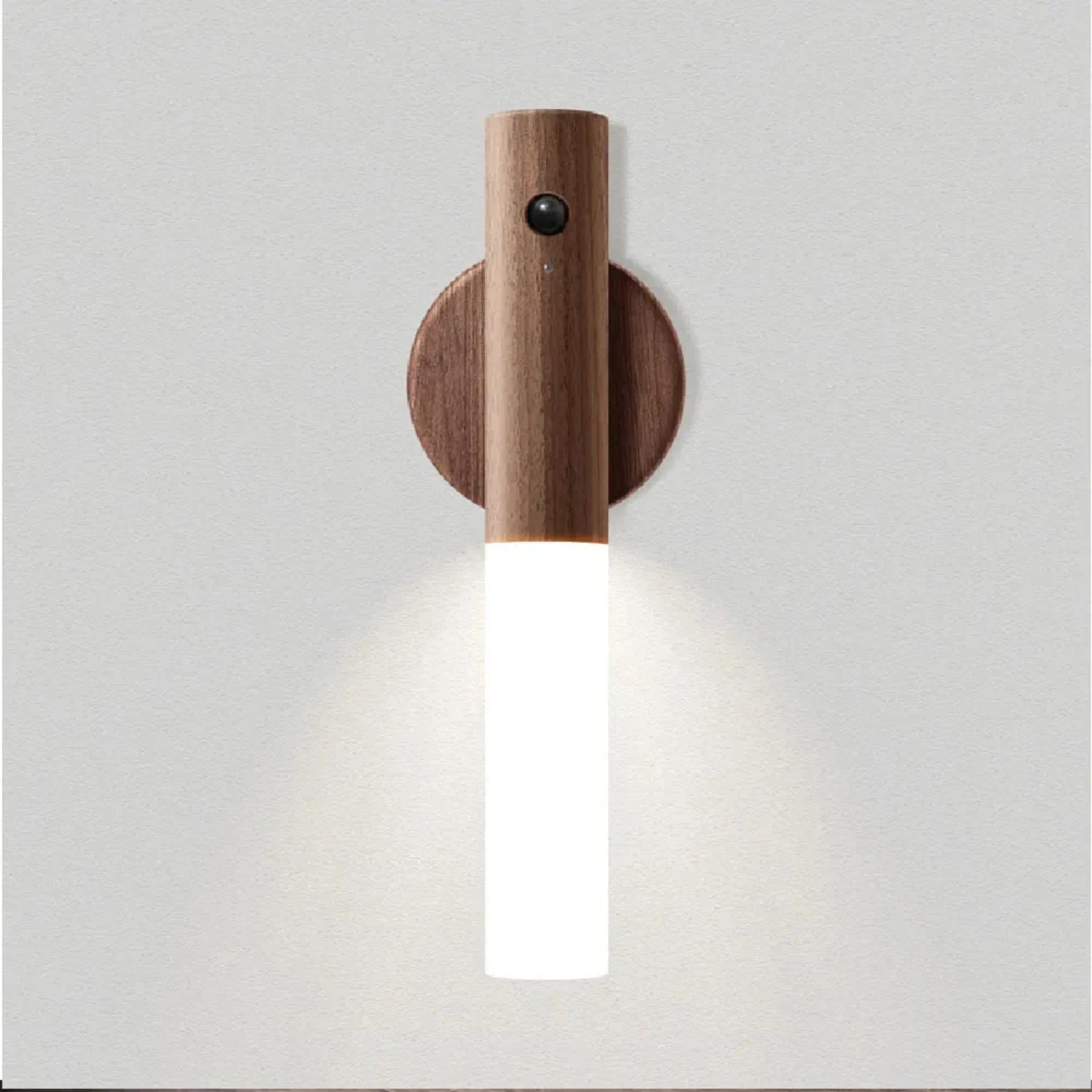 New LED Wood USB Night Light Motion Sensor  Wall Lamp Cabinet Closet light Staircase Bedroom Table Lamp Bedside Lighting