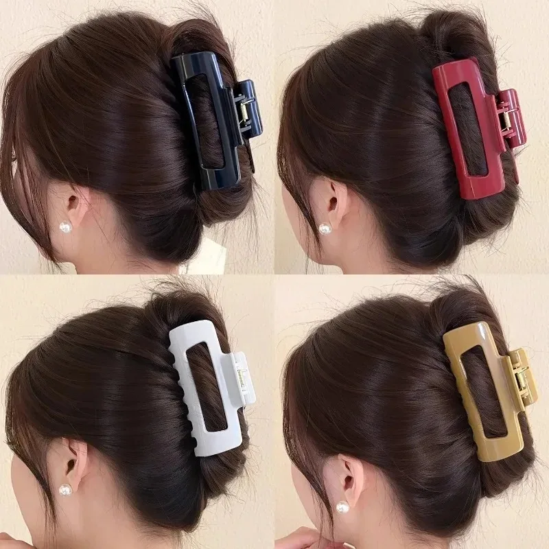 10.5cm Flexible Silicone Hair Claw Bendable Geometric Clip Unbreakable Design Twist Proof Hair Clip for Travel Sports Daily Use