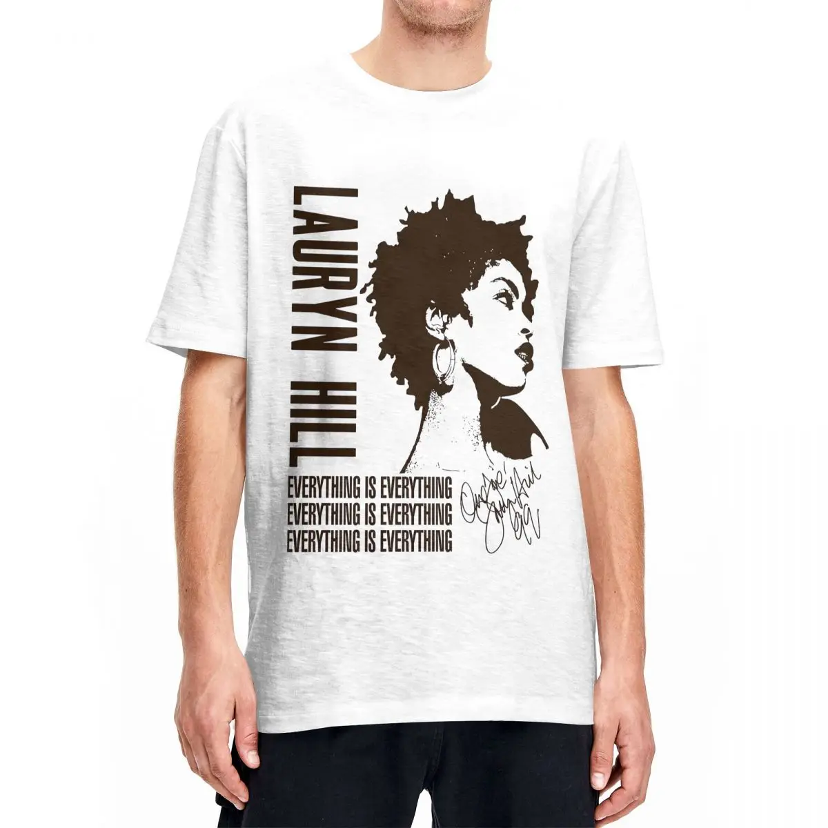 남성용 Lauryn Hill Fugees Los Famosos Camiseta Clasica 티셔츠, 가수 면 의류, 반팔 티셔츠, 플러스 사이즈