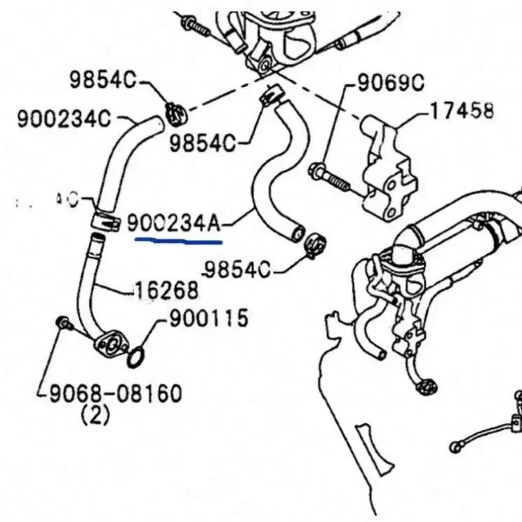 

VH900234555A VHSZ92034286 High Quality SK200-8 Engine J05E Water HOSE