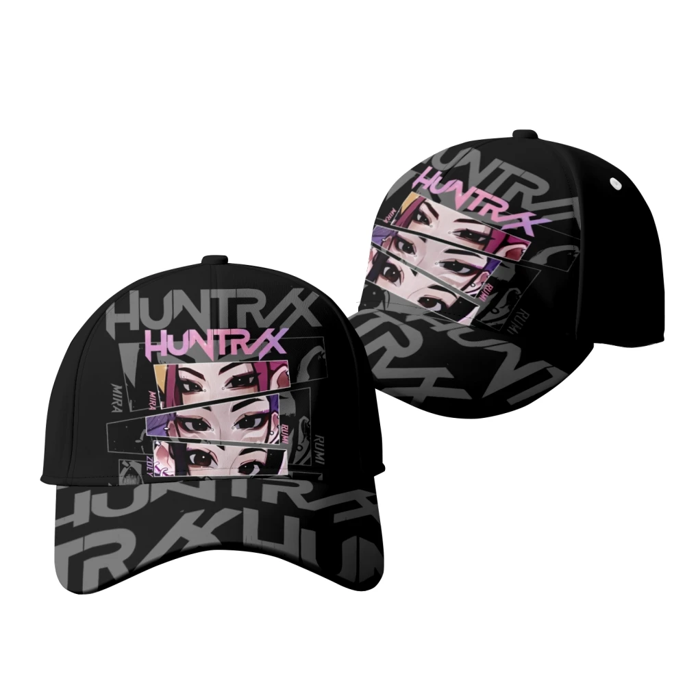 Kpop Demon Hunters Gorra de béisbol unisex con gráfico 3D – Gorra de sarga ajustable con diseño inspirado en anime para fanáticos de películas y cosplay