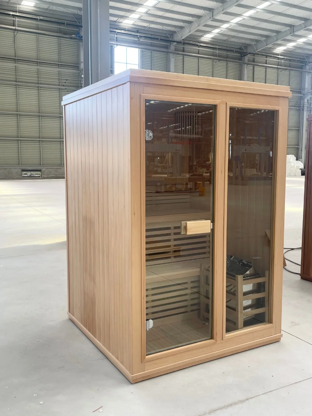 High Quality Wooden Traditional Steam Sauna Room With Stove