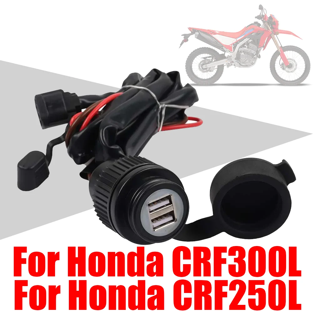 

For Honda CRF300L CRF300 L CRF 300 250 L CRF 300L 250L CRF250L Rally Accessories Dual USB Charger Outlet Interface Socket Power