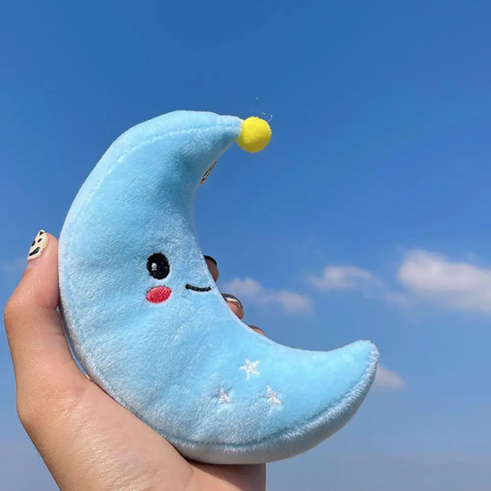 4Pcs Star Moon Cloud Sun Shape Hanging Decor Pendant for Keychain Backpack Handbag DIY Bag Luggage Cartoon Key Chain Pendants