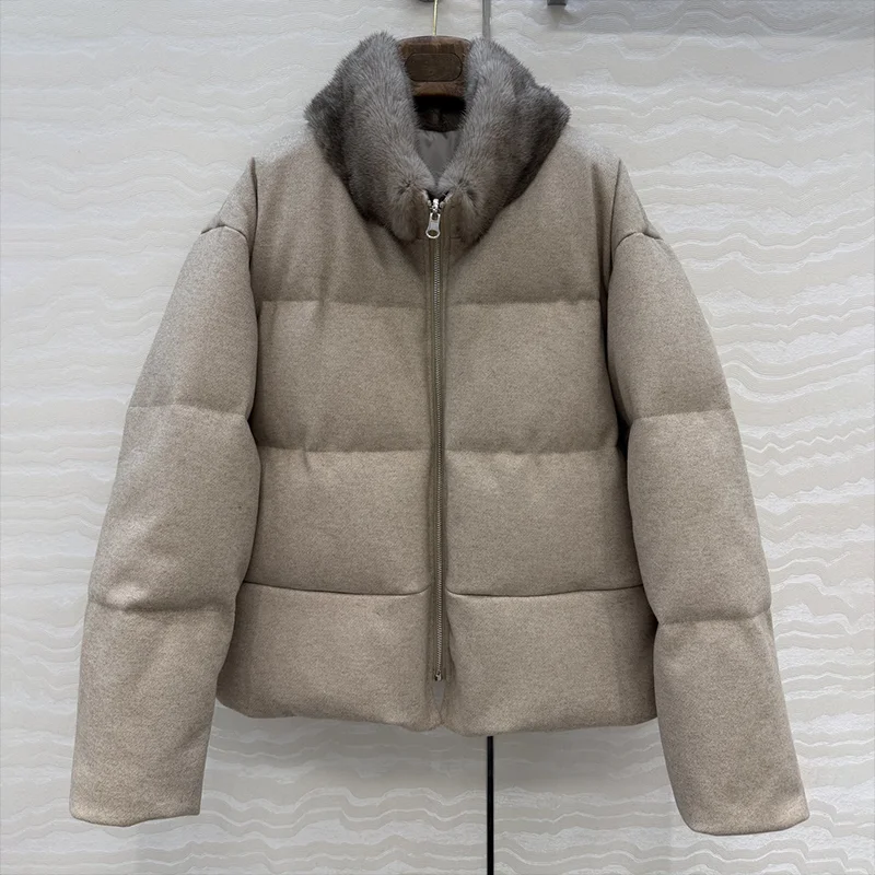 

High quality Double sided women's goose down winter thick coat, cold resistant and warm clothes for woman 25121362