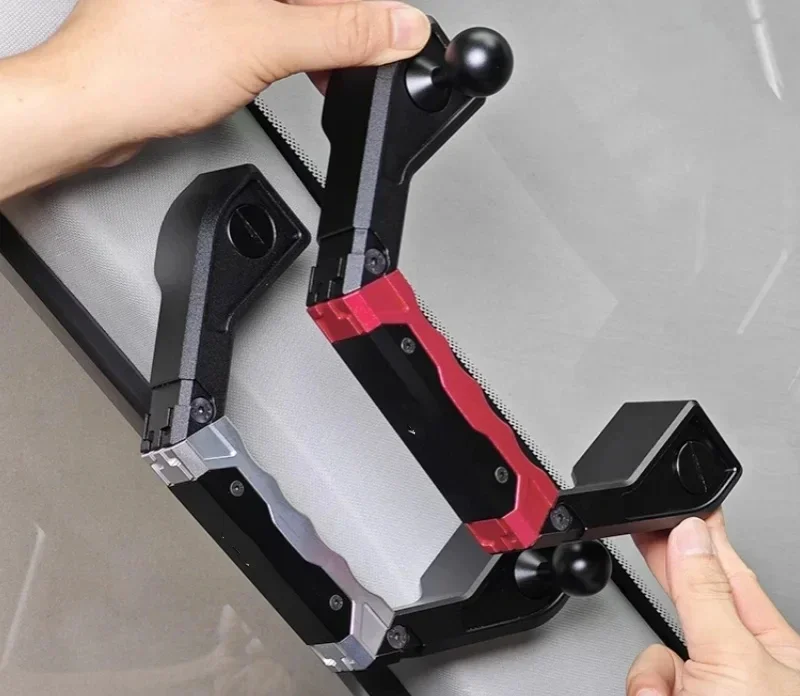 New! Aluminum Alloy Expansion Mobile Phone Holder Fit for CHERY JETOUR Traveler T2 2023 2024 Car A-pillar Mechanical Handle Part