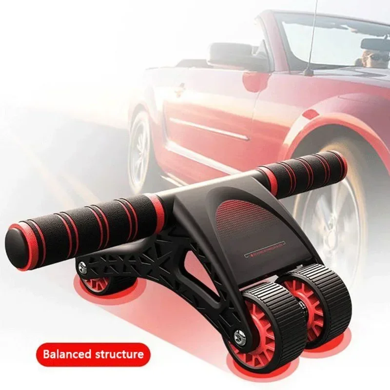 Home use silent rebound abdominal wheel fitness exercise equipment abdominal muscle wheel roller four-wheel fitness trainer abdo