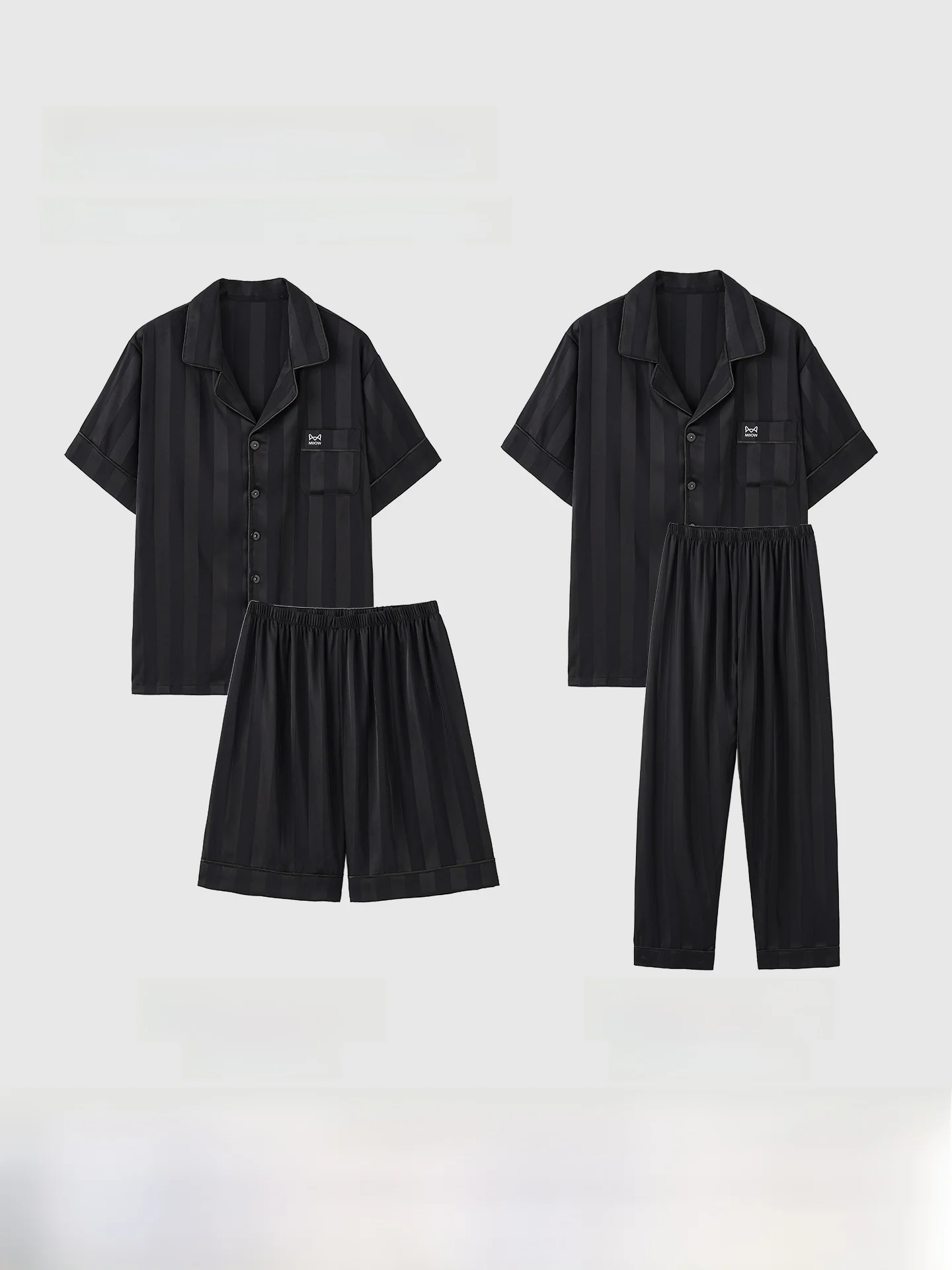 Men's Ice Silk Sleepwear Short Sleeve Thin Home Clothes Set  Man Spring New Arrival Three-Piece Set Breathable Comfortable