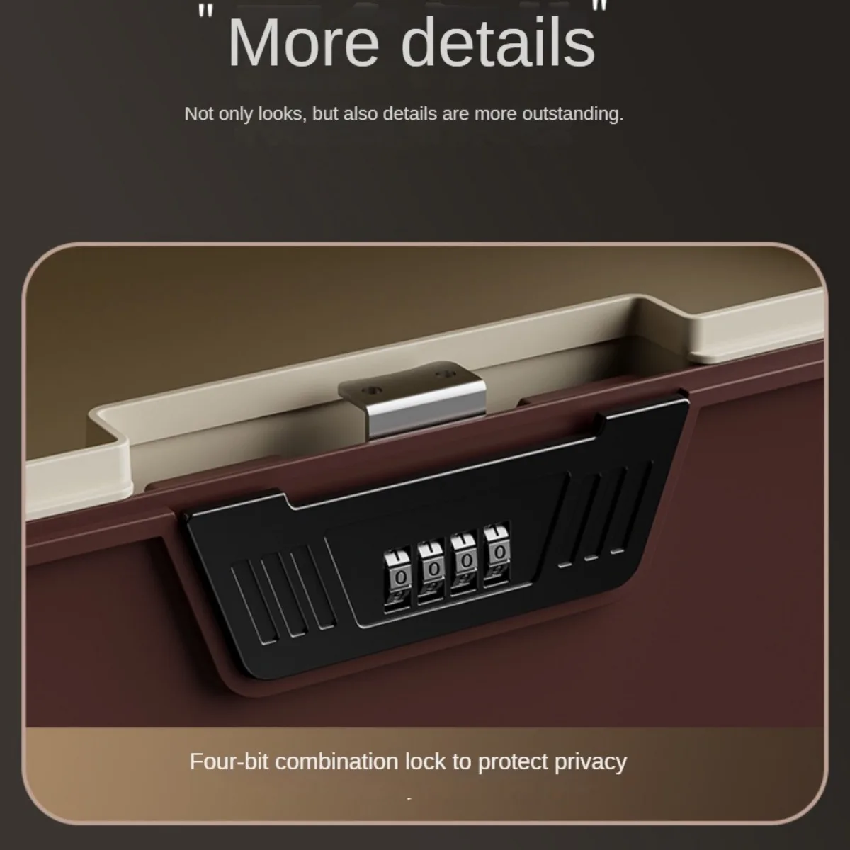 Password Lock Safe Box Four Digit Password Lock Cash Jewelry Passport Security Storage Box Multifunction Household Organizer