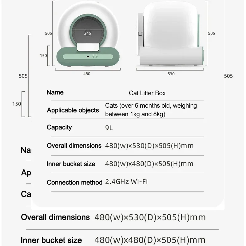 Ti+ Automatic Cat Litter Box APP Control Large Smart Self-cleaning Cat Toilet Litter Tray Large Rascador Para Gato New