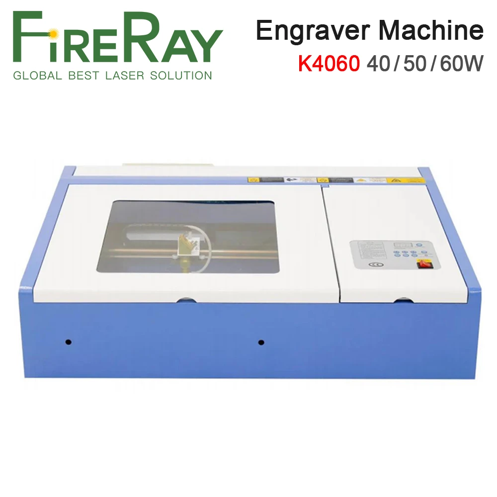 FireRay 40w 50w 60w CO2 Laser Gravur und Schneiden Maschine K4060 400x600mm Mit Luft unterstützen 220V Digital LCD Display Panel