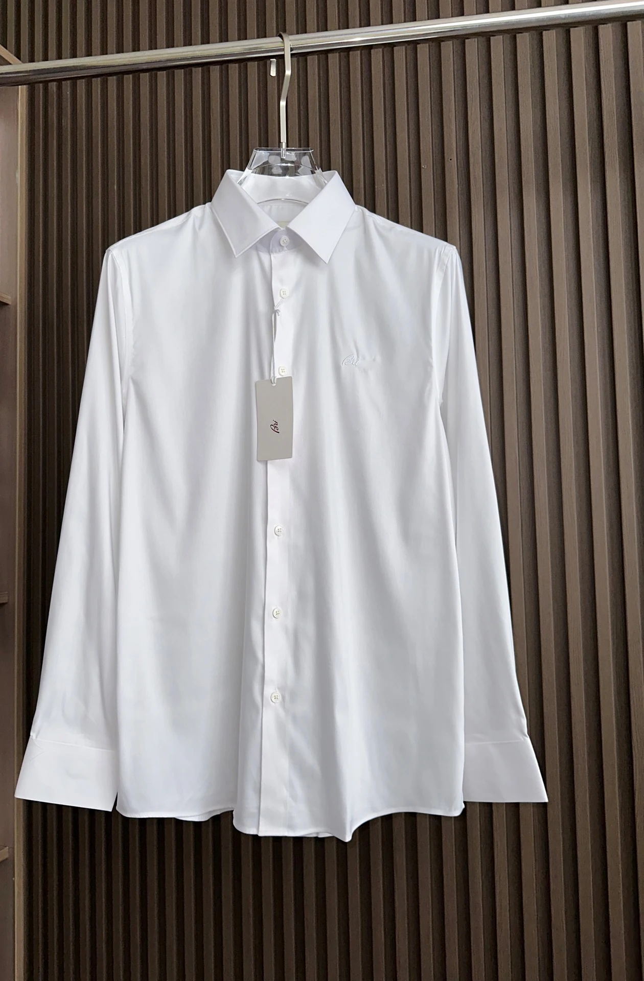 OECHSLI Shirt cotton men 2025 New casual fashion embroidery comfortable Business long sleeves straight high quality size S-XXL