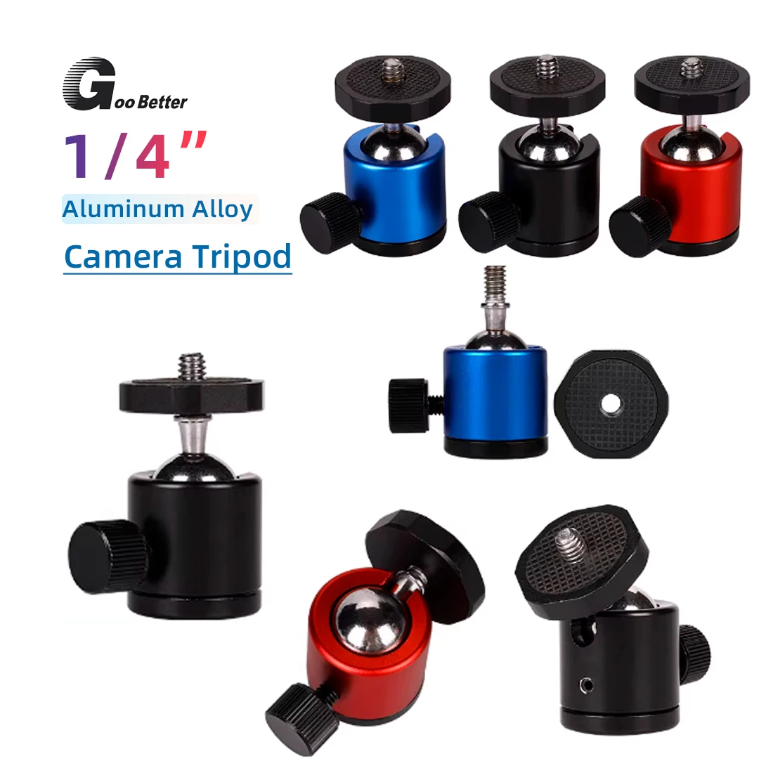 

Tripod Ball Head with 1/4 Screw 360 Degree Aluminum Alloy Photography Mini Ballhead Tripod for DSLR Camera