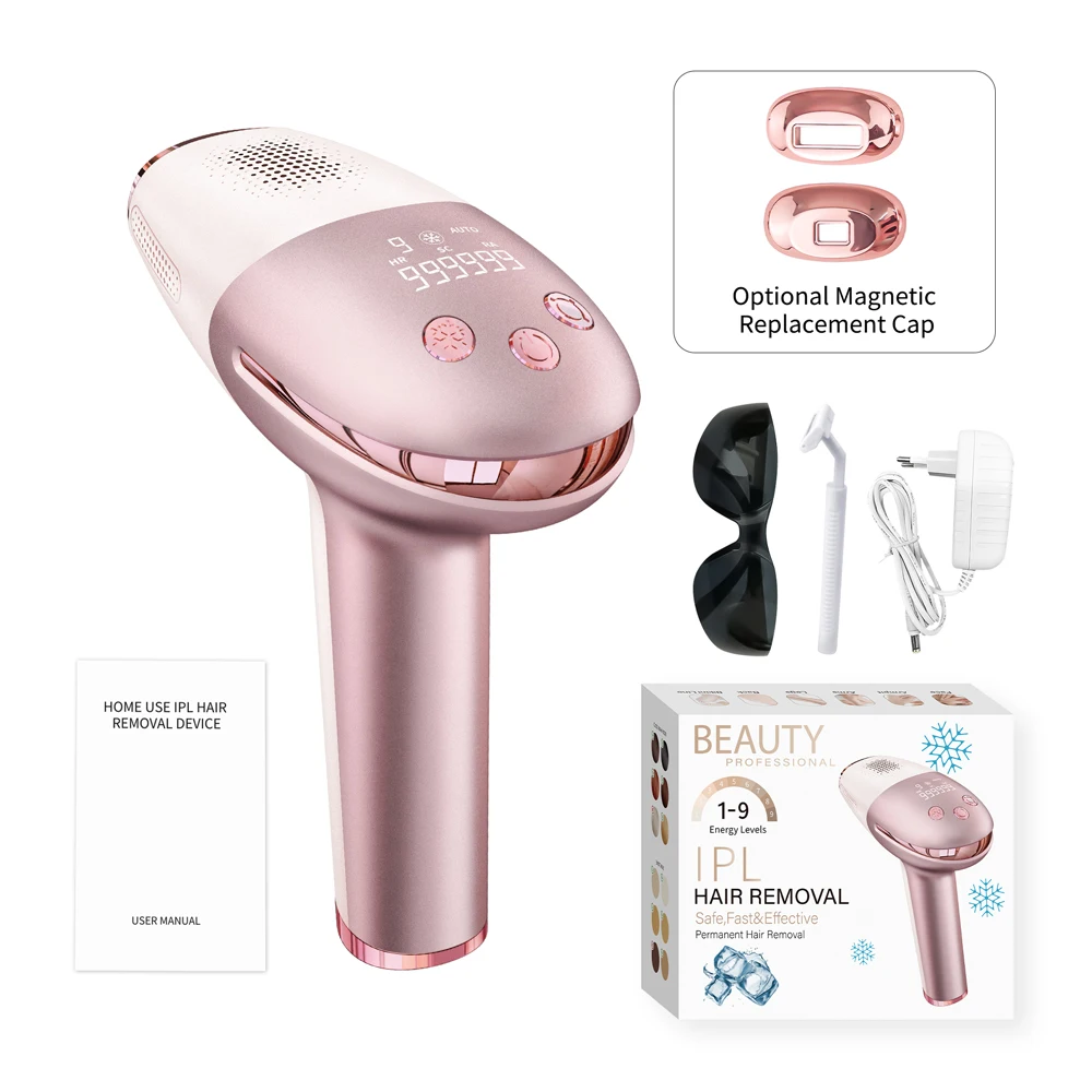 Máquina depiladora de hielo con batería inalámbrica recargable, dispositivo IPL portátil permanente para uso doméstico