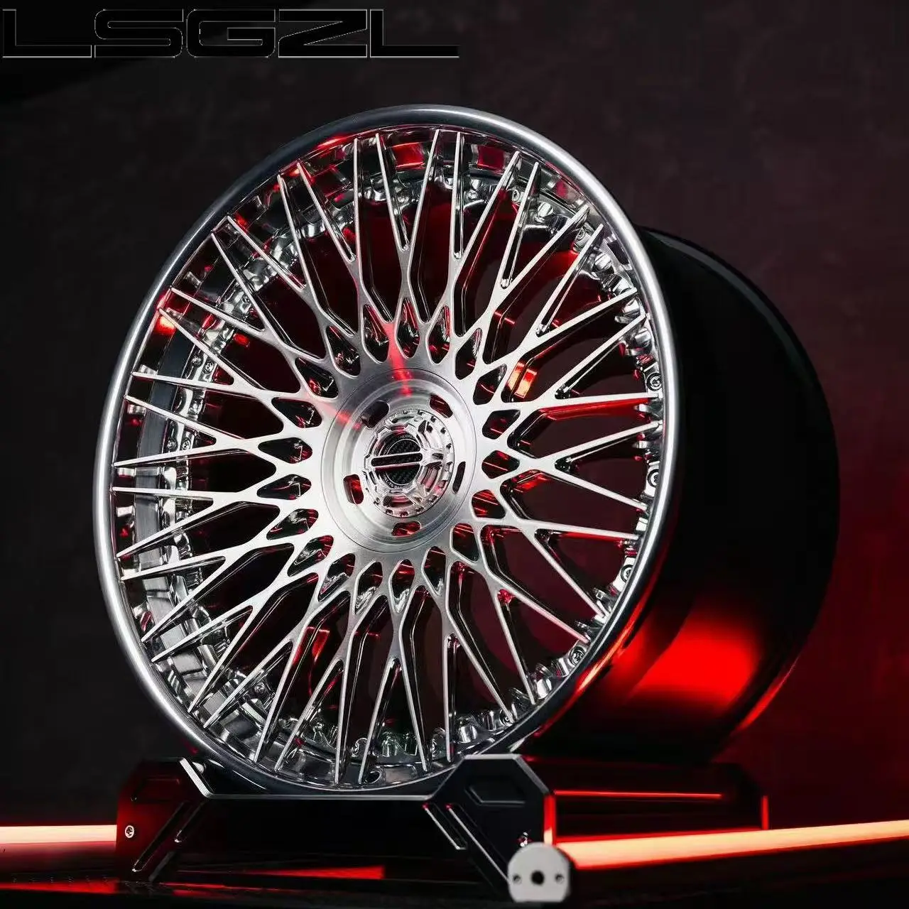 2-Piece Monoblock Custom Forged Chrome Concave Mesh Design Wheels 5x130/114.3/120 New for Audi for C8 Urus