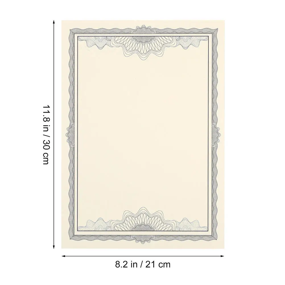 15Sheets Printable Blank Certificate Paper A4 Award Paper for Student Diplomas Recognition Academic Achievement Documents