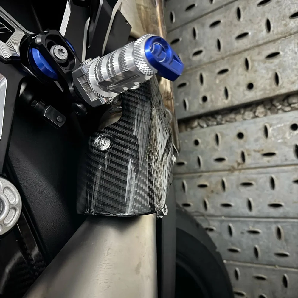 S1000R Carbon Fiber Motorcycle Accessories Heat Shield Exhaust Covers Protector Fairings For BMW M1000R 2021 2022 2023 2024