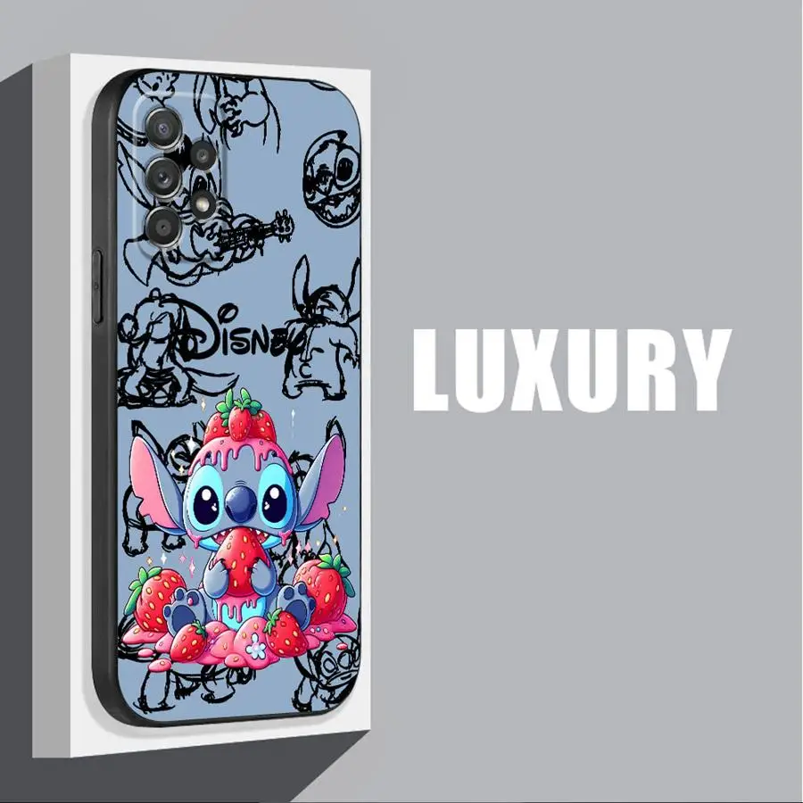 Cartoon Cute Stitch Phone Case for Samsung Galaxy A54 A53 A16 5G A55 A72 4G A71 A52 A52s A51 5G A70 A70s A21s A41 A31 Cover