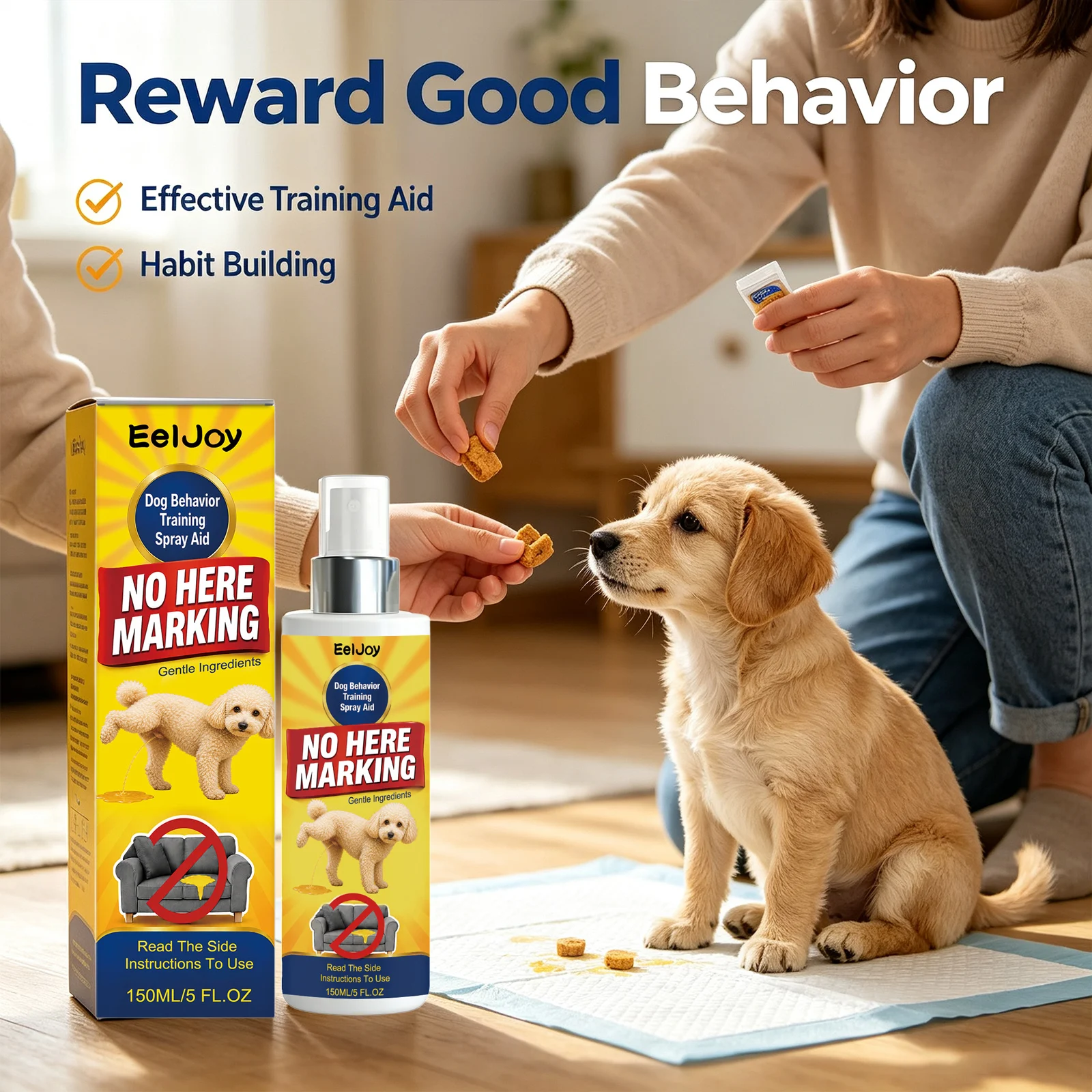 Dog Behavior Training Spray Correcting Pet Behavior Cultivate Bowel Habit Reduce Scratching Protect Furniture Potty Training Aid