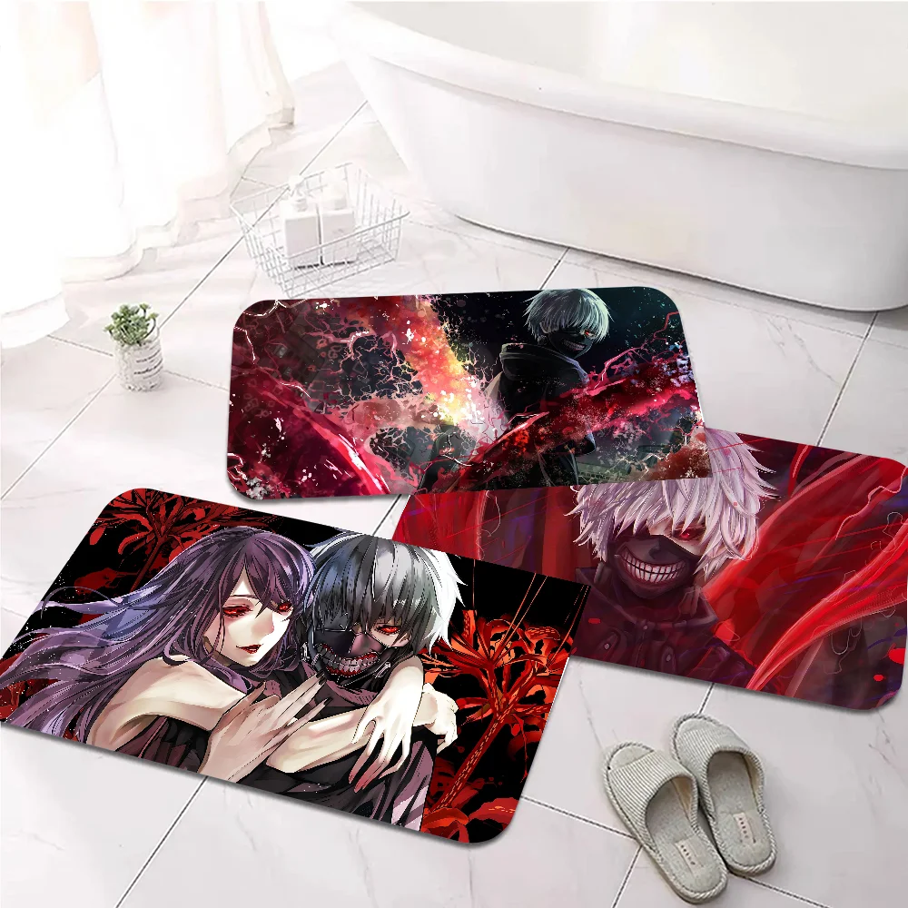 T-Tokyo G-Ghoul Floor Mat Graphic Printed Flannel Doormats For Bathroom Kitchen Entrance Carpet Home Decor