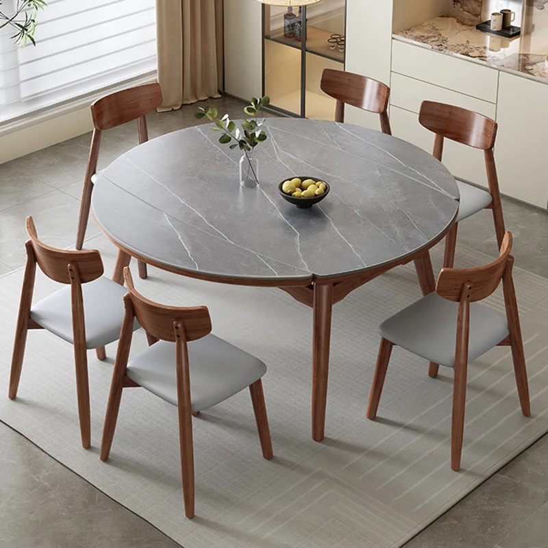 

Living Room Chairs Table Party Camping Unique Round Restaurant Tables Modern Wood Nordic Big Mesas De Comedor Home Furniture